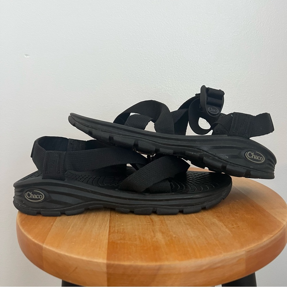 Chaco Black Adjustable Webbing Sport Sandals